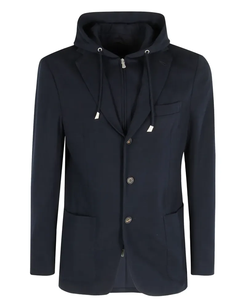 Eleventy Kapuzenjacke mit Reißverschluss - Blau Blau