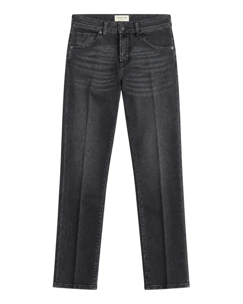 Jacob Cohën logo-patch pressed-crease jeans - Grau Grau
