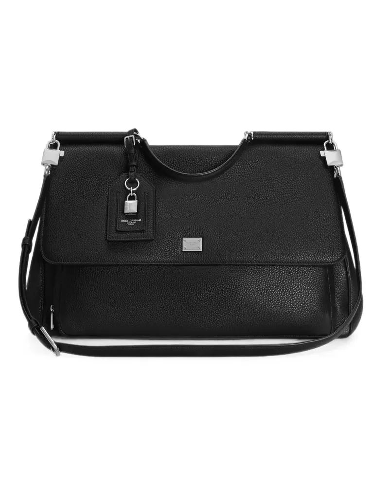 Dolce & Gabbana My Sicily Handtasche aus Kalbsleder - Schwarz Schwarz