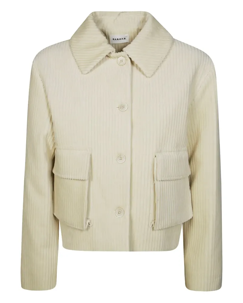 P.A.R.O.S.H. P.A.R.O H. Caxford corduroy-pockets jacket - Nude Nude