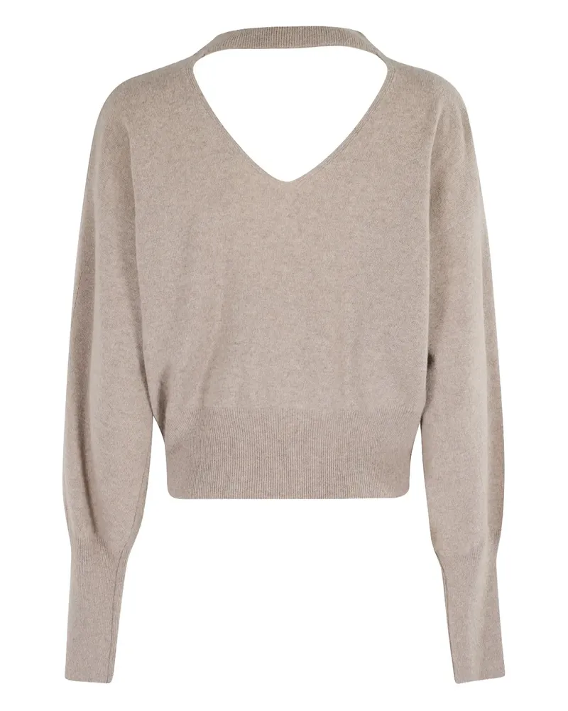 Federica Tosi Gerippter Pullover mit Ballonärmeln - Nude Nude