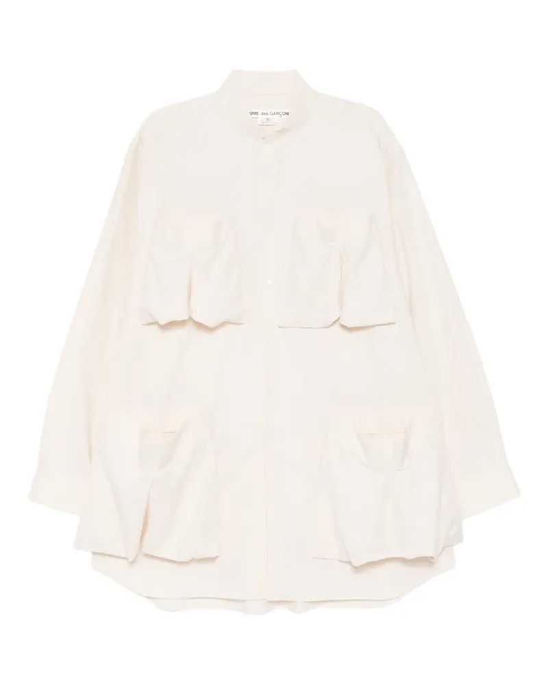 Comme des Garçons pleated-pocket shirt - Nude Nude