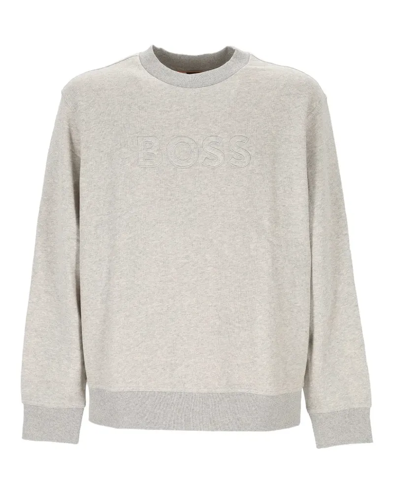 HUGO BOSS Pullover mit Logo-Stickerei - Grau Grau