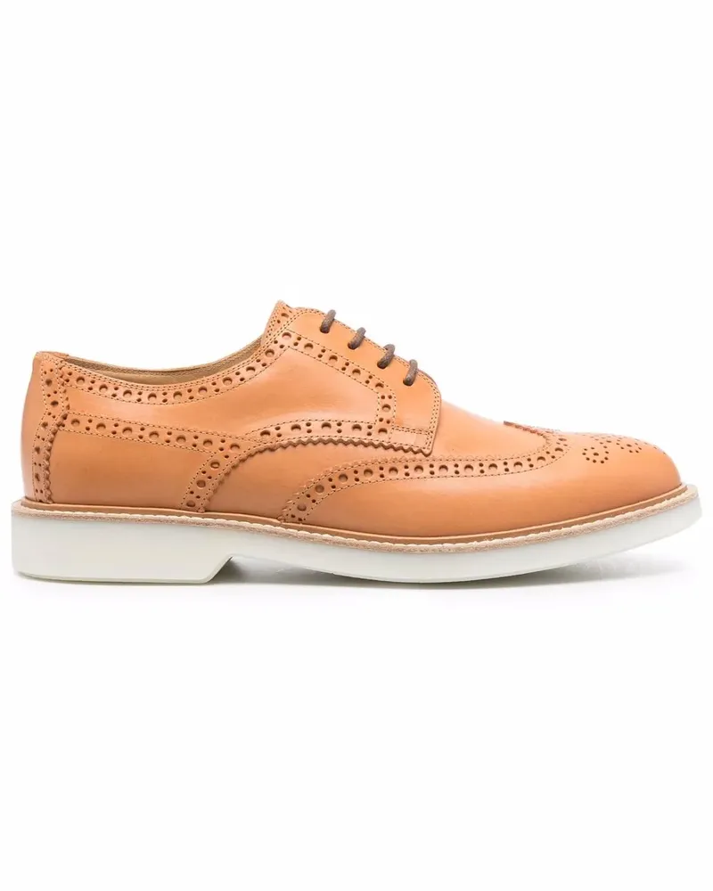 Brunello Cucinelli Derby-Schuhe mit Budapestermuster - Braun Braun