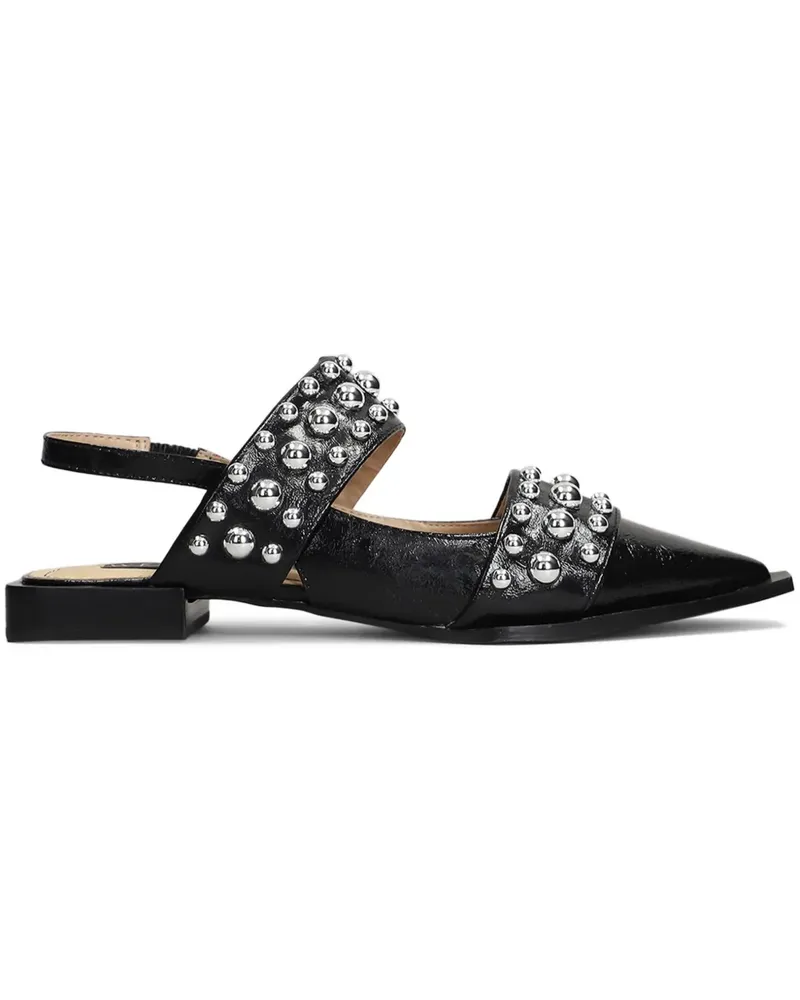 Werner Ballerinas mit Nieten - Schwarz Schwarz