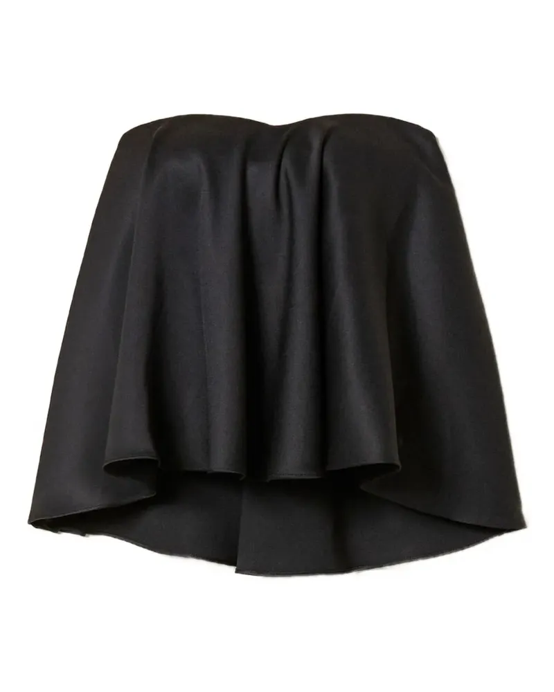 Twin-Set Bustier aus Satin - Schwarz Schwarz