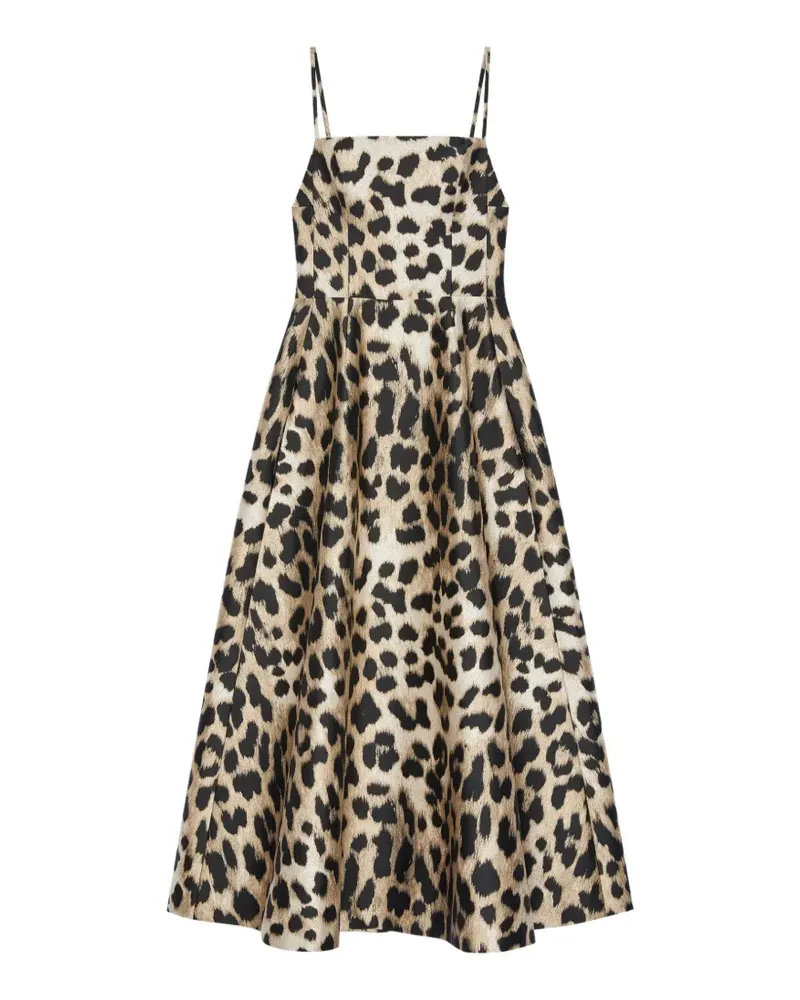 Givenchy Langes Sliced Kleid aus Leopardenjacquard - Nude Nude