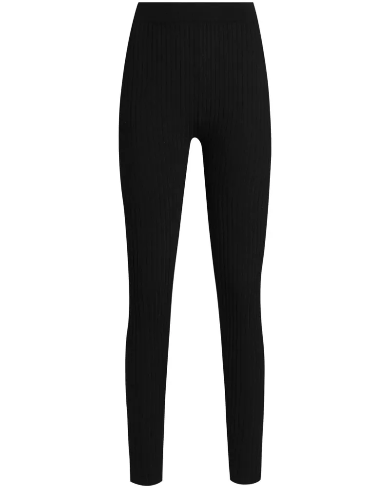 Dolce & Gabbana Gerippte Leggings - Schwarz Schwarz