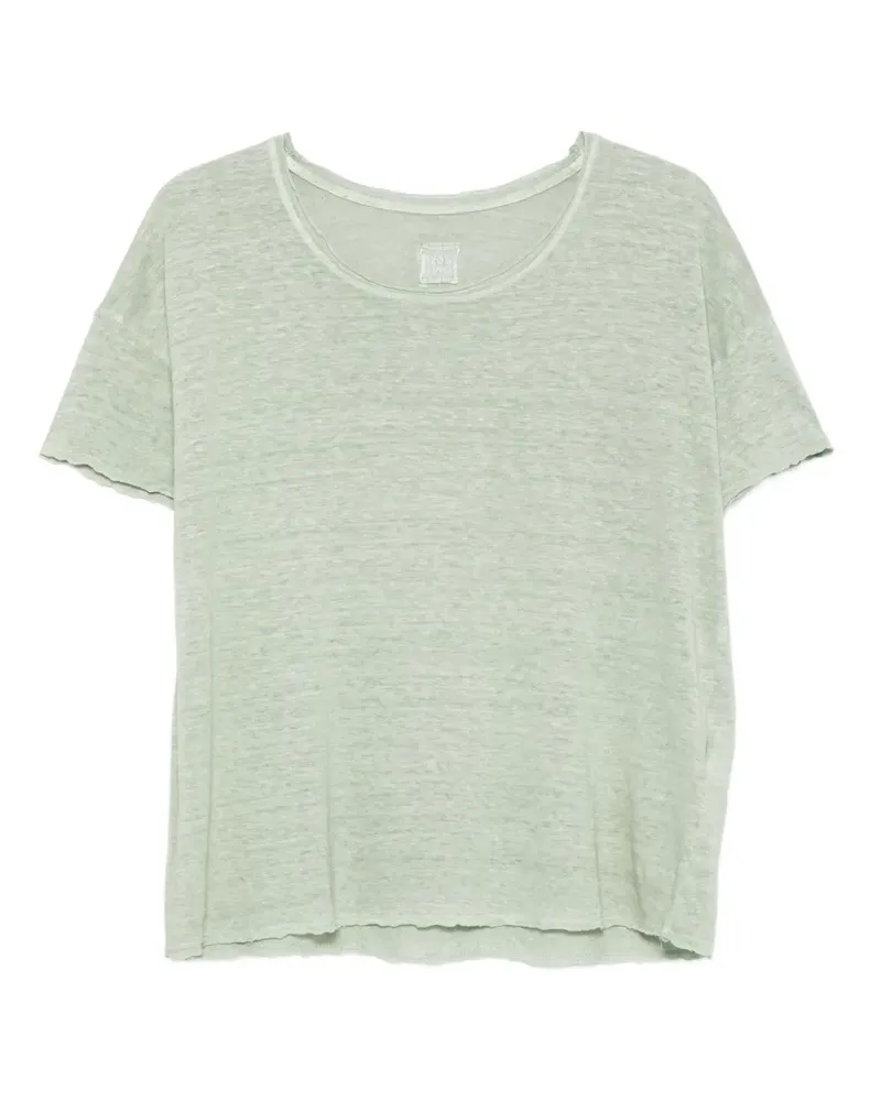 120% Lino T-Shirt aus Leinen - Grün Grün