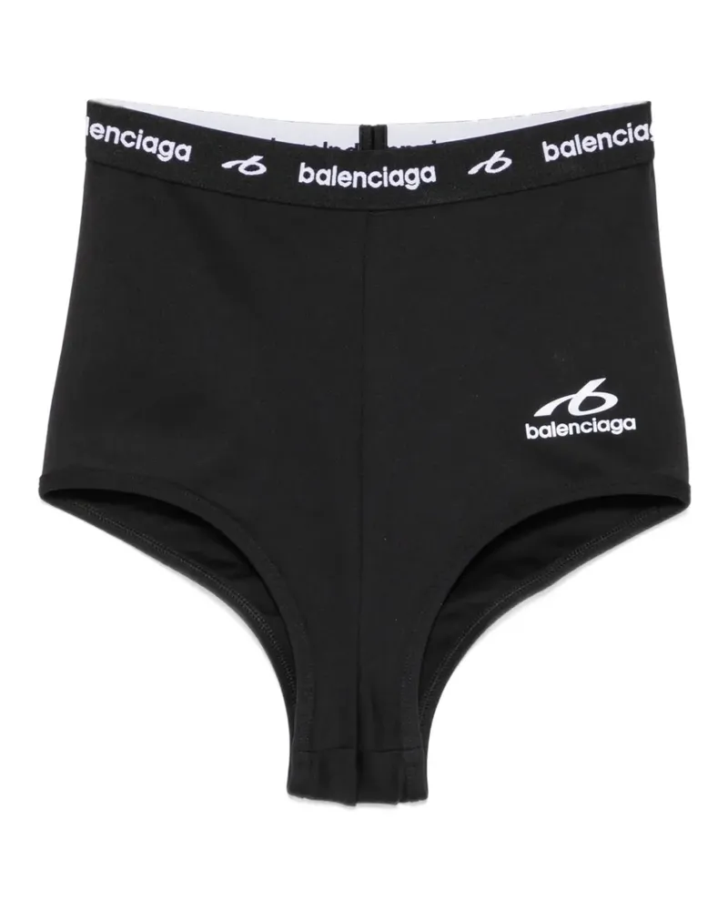 Balenciaga Shorts mit Logo-Print - Schwarz Schwarz
