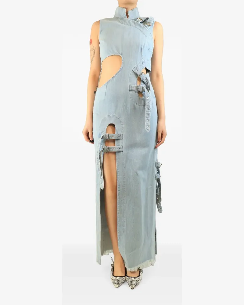 Marques ' Almeida cut-out buckled maxi dress - Blau Blau