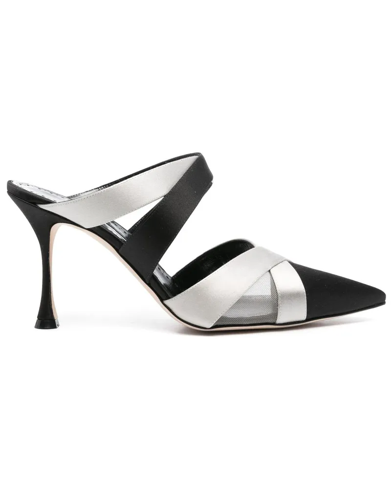 Manolo Blahnik Oyounak Mules 90mm - 00150334 - BLCKMGRY 00150334