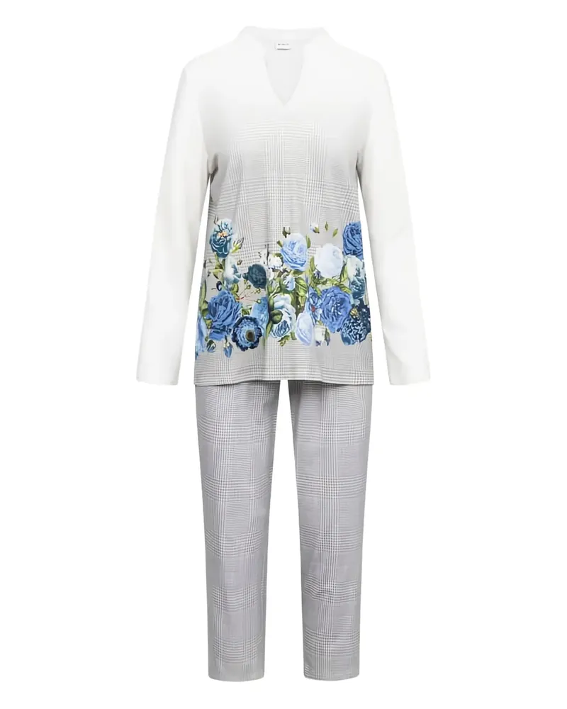 Rochas floral v-neck pyjamas - Weiß Weiß