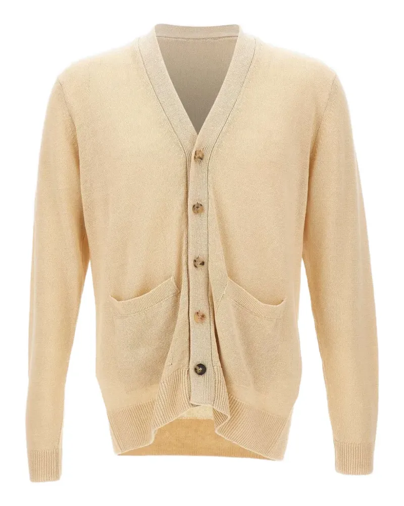 Filippo de Laurentiis V-neck button-up cardigan - Nude Nude