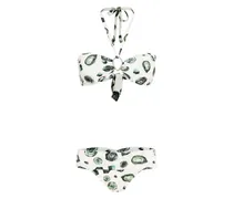 Bikini mit Esmeraldas-Print - Weiß