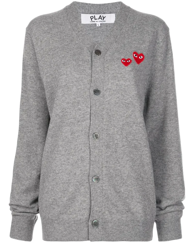 Comme des Garçons Cardigan mit Herz-Patch - Grau Grau