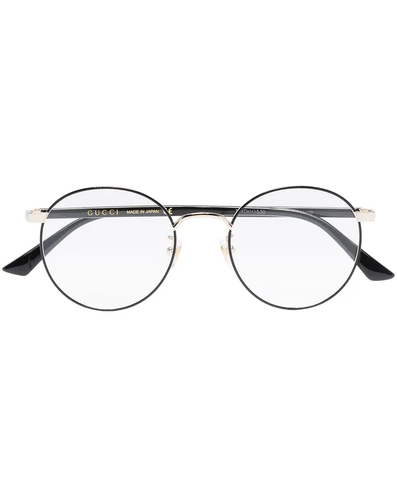 Gucci Brille mit ovalem Gestell - Schwarz Schwarz