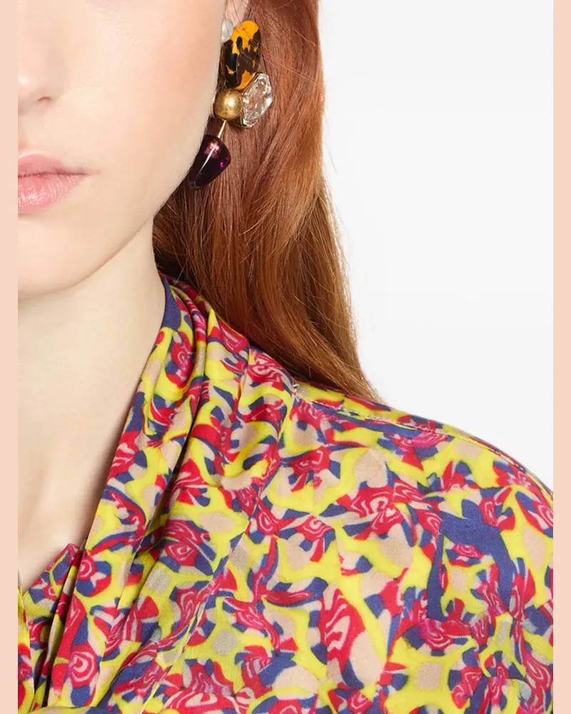Dries van Noten handmade crystal-embellished earrings - Gold Gold