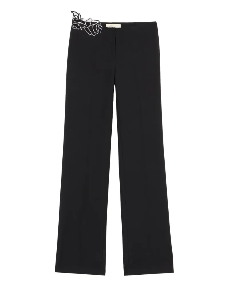 Blumarine Hose mit Spitzenverzierung - Schwarz Schwarz