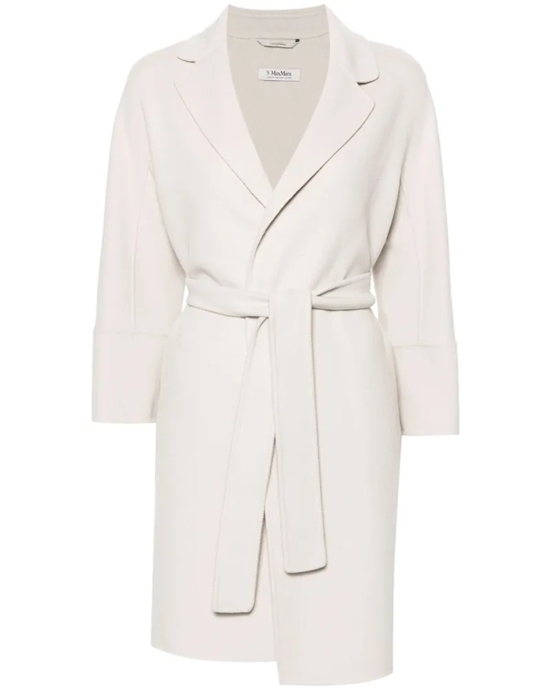 Max Mara Mantel mit Gürtel - Grau Grau
