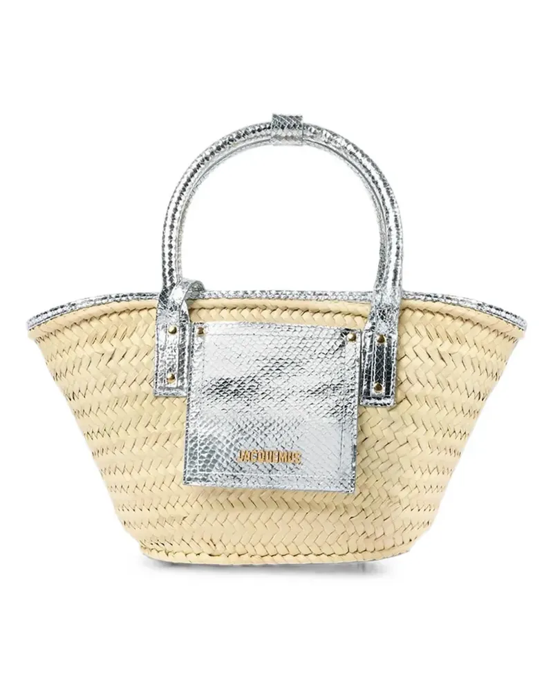 Jacquemus Soli raffia beach bag - Nude Nude
