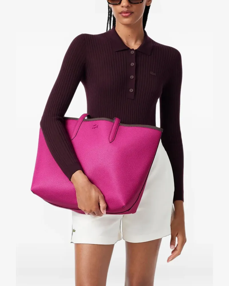 Lacoste Anna reversible tote bag with pouch - Rosa Rosa