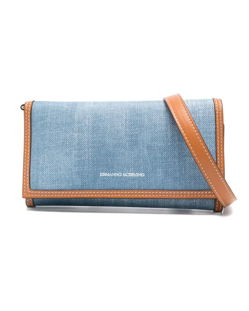 Ermanno Scervino Portemonnaie mit Logo-Stempel - Blau Blau