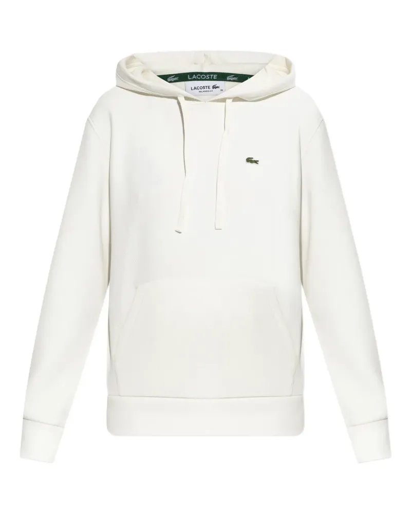 Lacoste embroidered-logo hoodie - Weiß Weiß