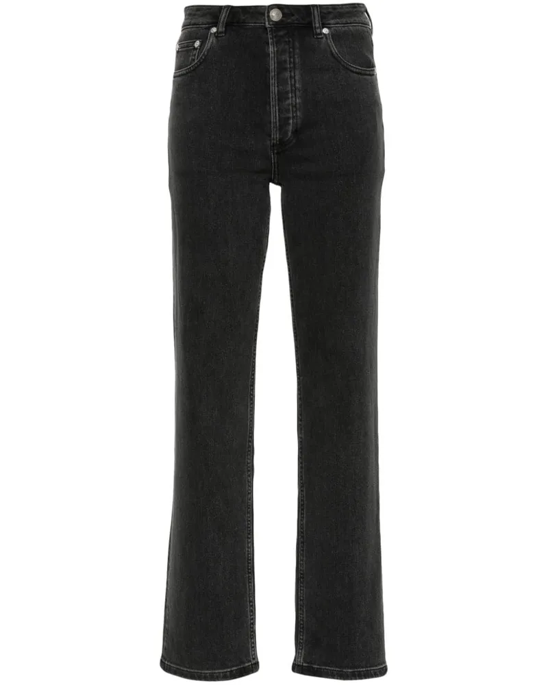 A.P.C. Jean Naomi high-waist straight-leg jeans Schwarz