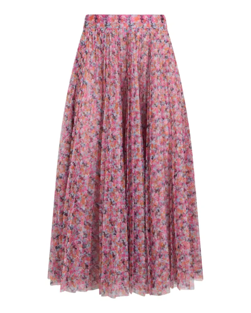 Philosophy Di Lorenzo Serafini floral-print pleated midi skirt - Rosa Rosa