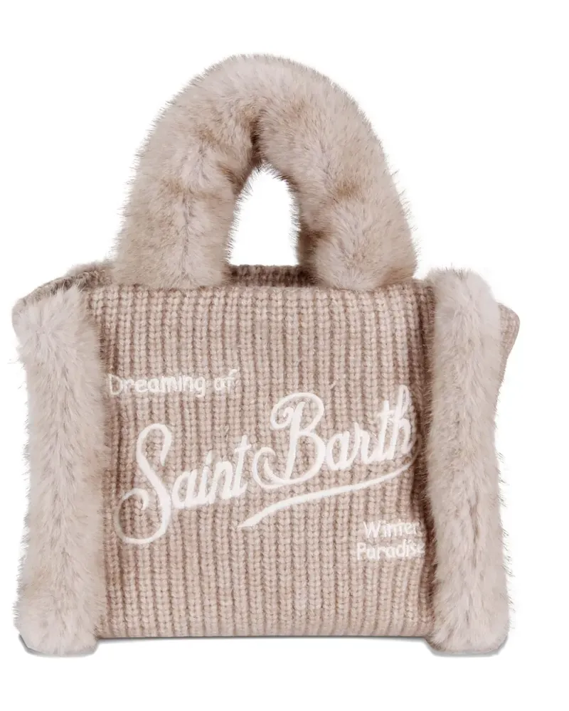 MC2 Saint Barth Vanity faux-shearling tote bag - Nude Nude