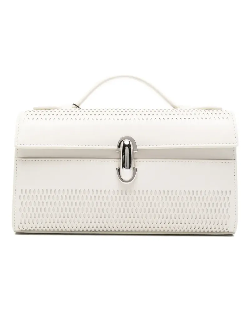 SAVETTE perforated leather tote bag - Nude Nude