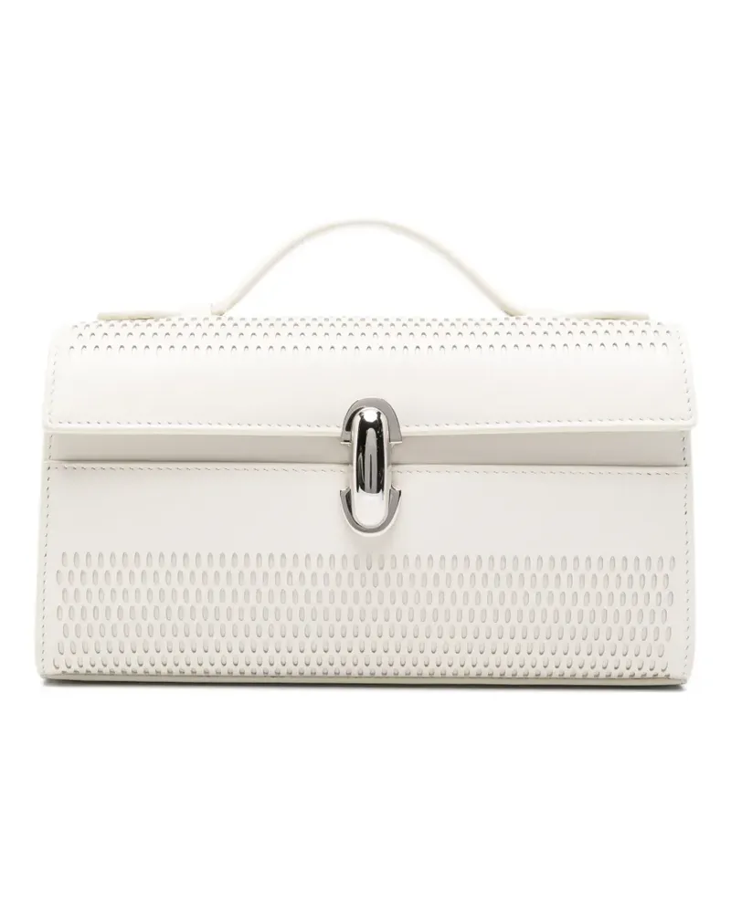 SAVETTE perforated leather tote bag - Nude Nude