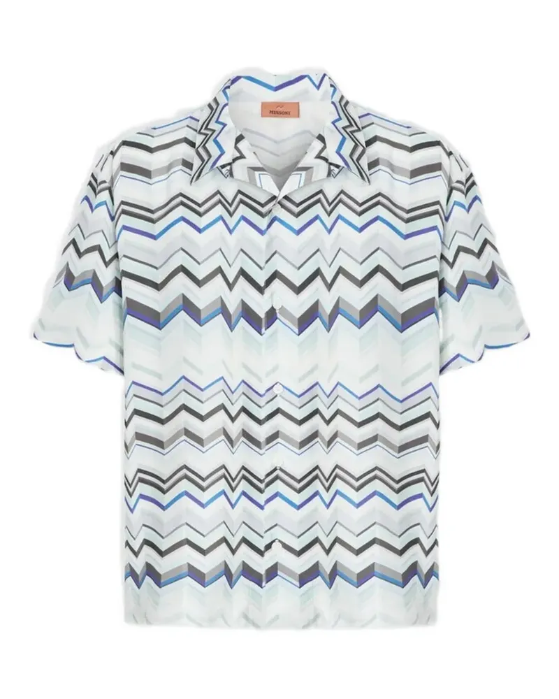 Missoni Hemd mit Zickzackmuster - Weiß Weiß