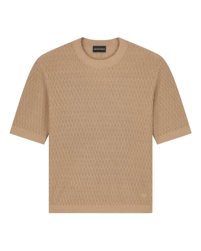Emporio Armani Strukturierter Pullover - Nude Nude