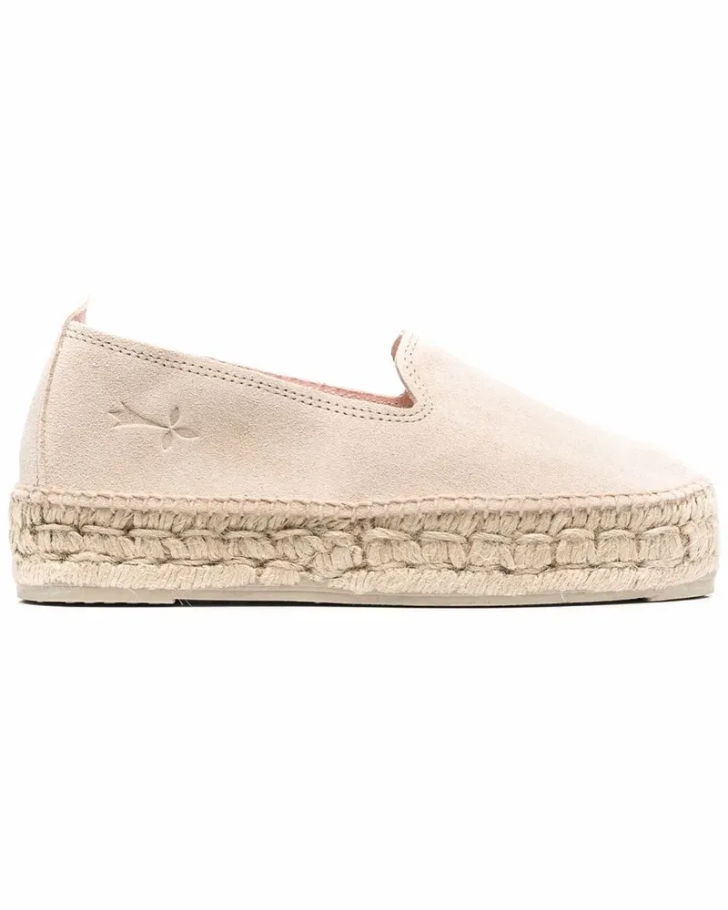 Manebí Espadrilles mit Plateau - Nude Nude