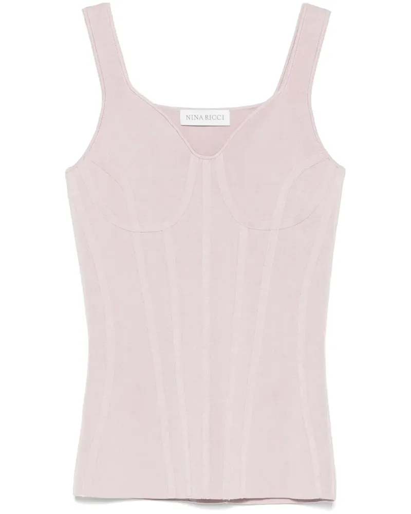 Nina Ricci Tanktop mit Einsätzen - Rosa Rosa