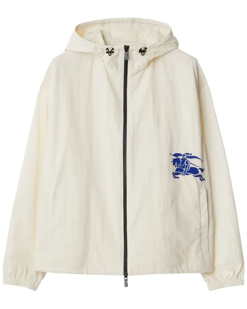 Burberry Kapuzenjacke mit EKD-Patch - Weiß Weiß