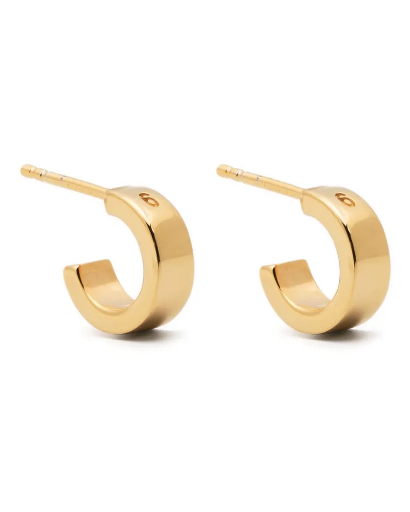 Maison Margiela Gravierte Creolen aus vergoldetem Sterlingsilber Gold