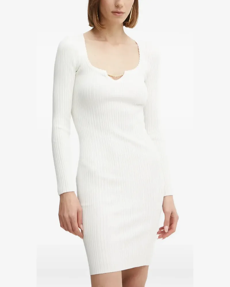 MARCIANO Los Angeles chain-detail ribbed mini dress - Weiß Weiß
