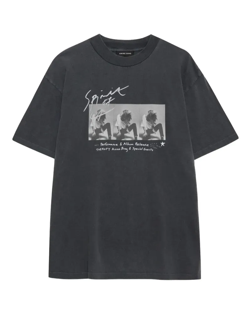 Anine Bing Ashton T-Shirt mit grafischem Print - Grau Grau