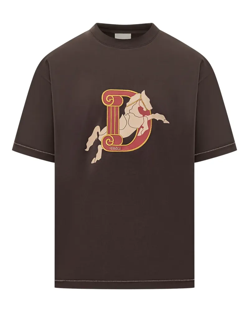 Drôle de Monsieur Le D Cheval T-Shirt - Braun Braun