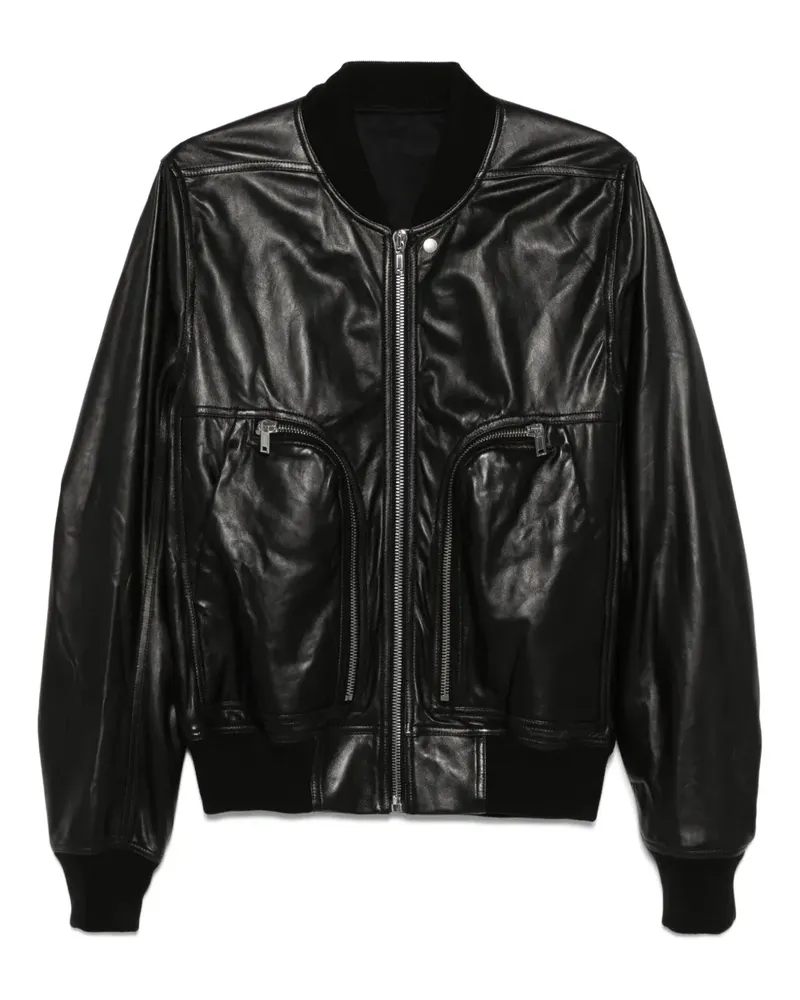Rick Owens Bomberjacke aus Leder - Schwarz Schwarz