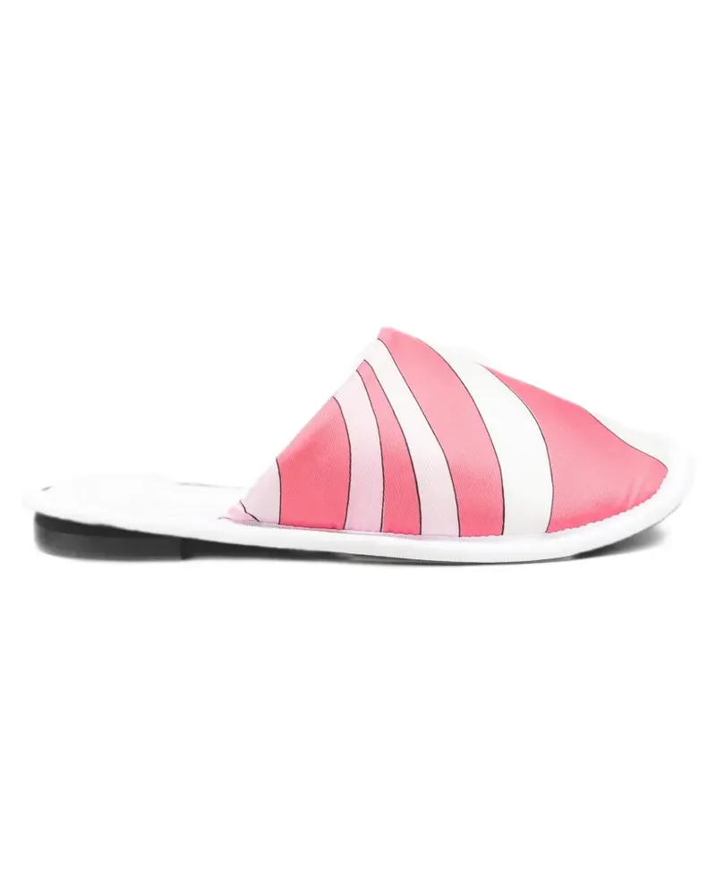 Emilio Pucci Slipper mit Marmo-Print - Rosa Rosa