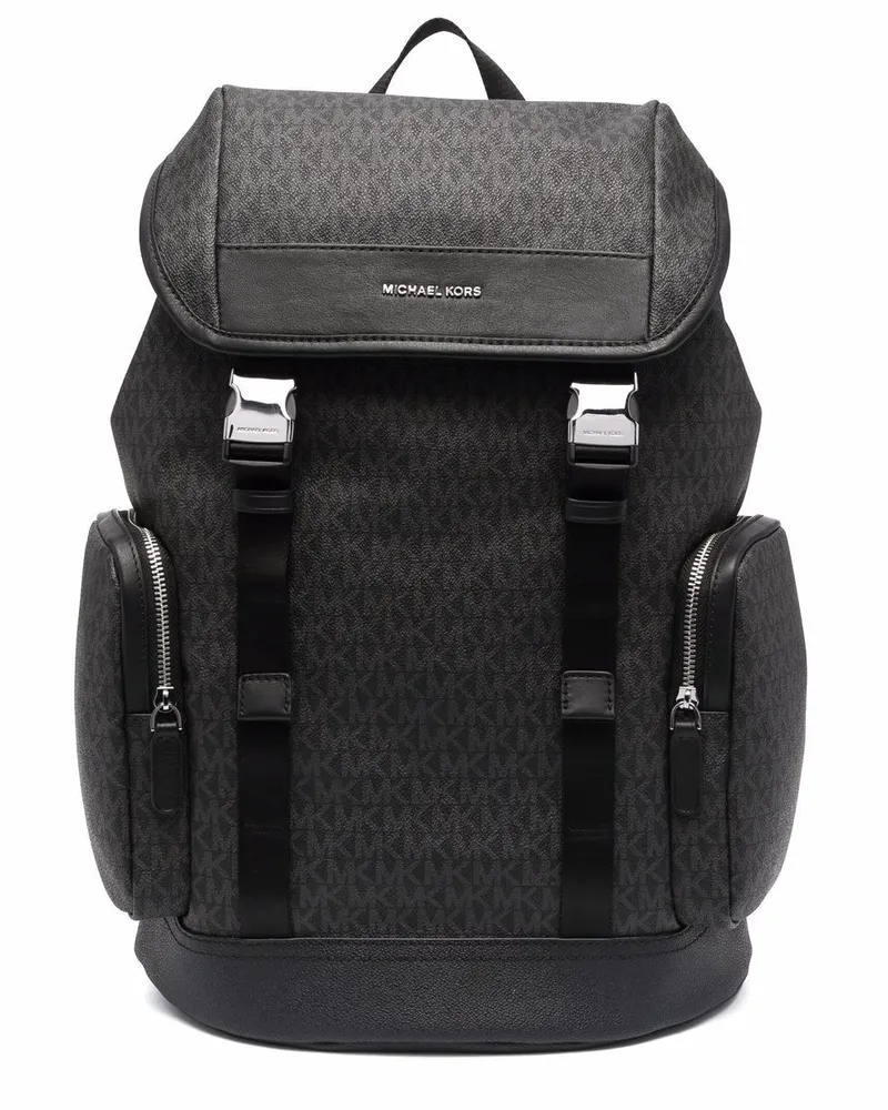 Michael Kors City Rucksack mit Logo-Print - Schwarz Schwarz
