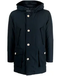 Woolrich Gefütterter Parka mit Logo-Patch Blau