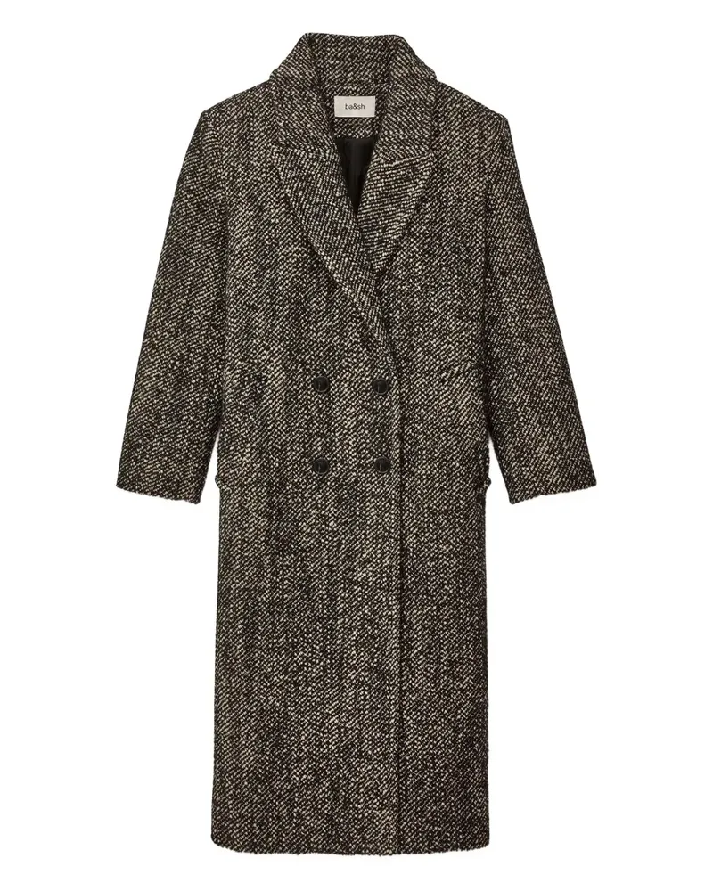 ba&sh Doppelreihiger Voxlow Mantel mit Muster - Schwarz Schwarz