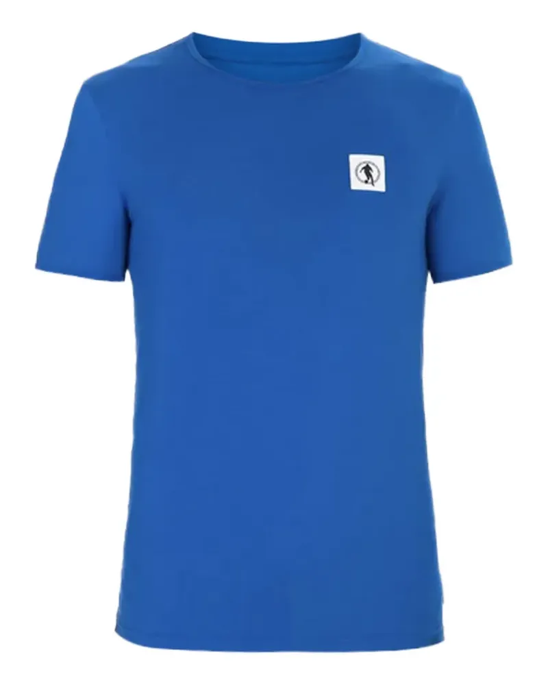 Bikkembergs T-Shirt mit Logo-Patch - Blau Blau
