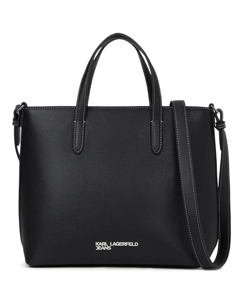 Karl Lagerfeld Mini Shopper mit Logo-Print - Schwarz Schwarz