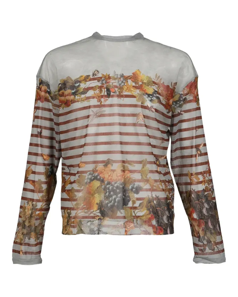 Jean Paul Gaultier Gestreiftes T-Shirt - Grau Grau
